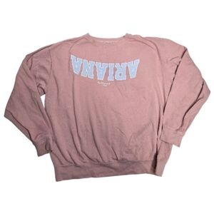 ARIANA GRANDE x Nicopanda pink graphic crew neck sweatshirt sweater‎ RARE L